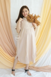 MAMA HAMIL Grace Dress Baju Hamil Menyusui Kancing Polos Stylish Trendy Anggun Kalem   DRO 1011 25  large